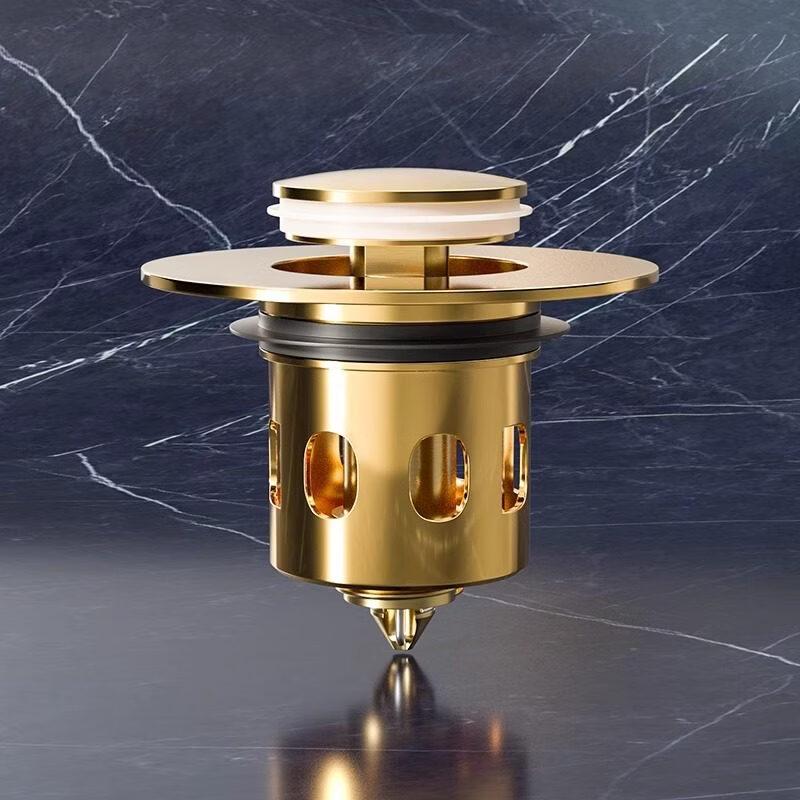 TLXT Gold Pop-Up Drain Stopper