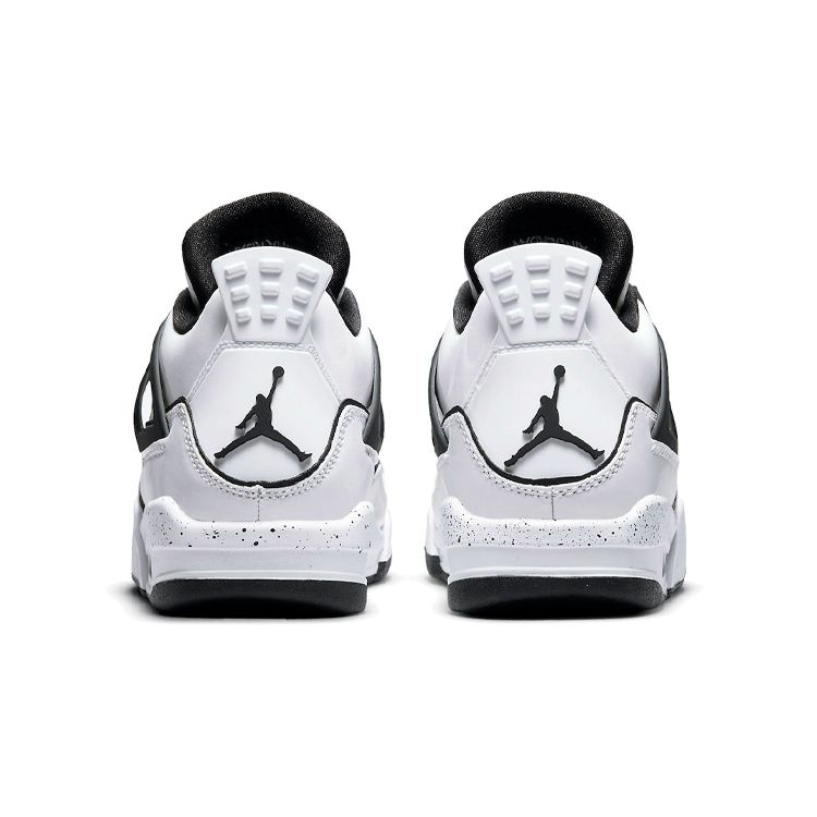 Air Jordan 4 Retro GS DIY Kids Sneakers White Black Volt DC4101-100
