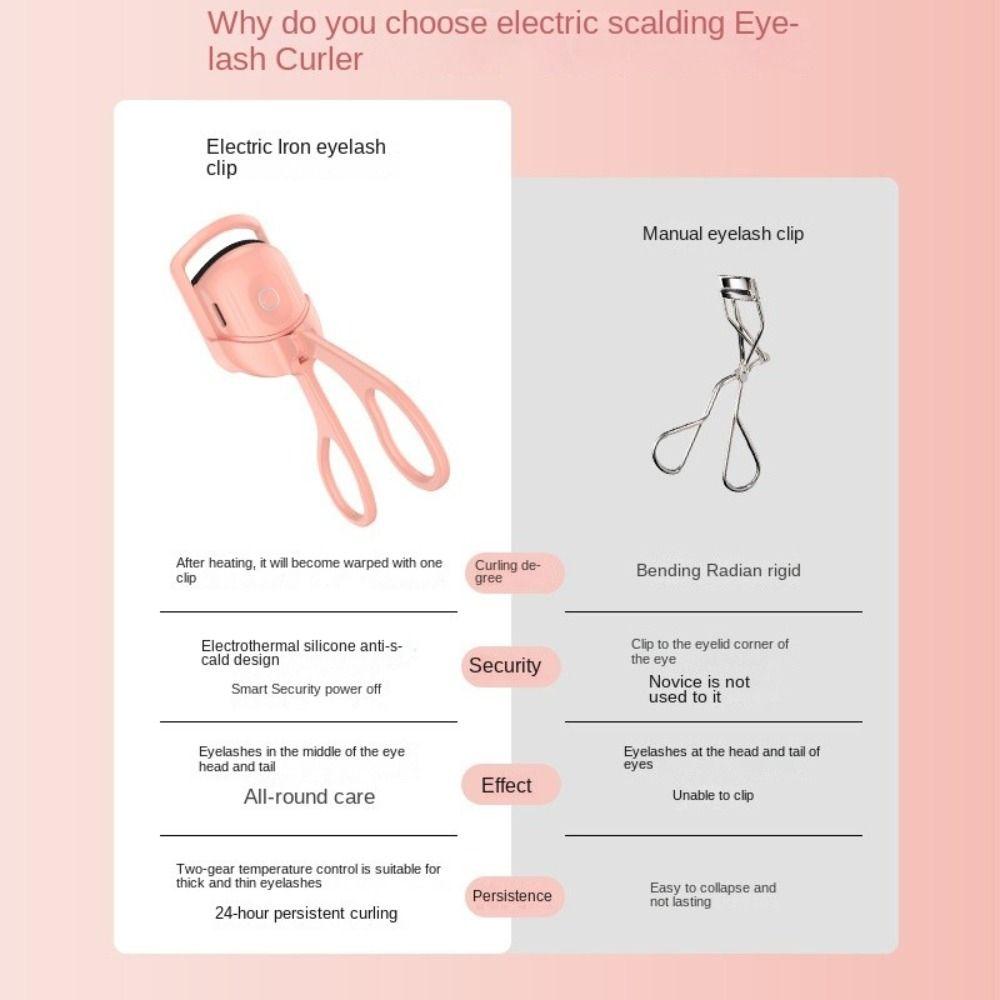 Temperature Control Iron Perm Eyelashes Clip Electric Heated Eyelashes Curler Makeup Accessories