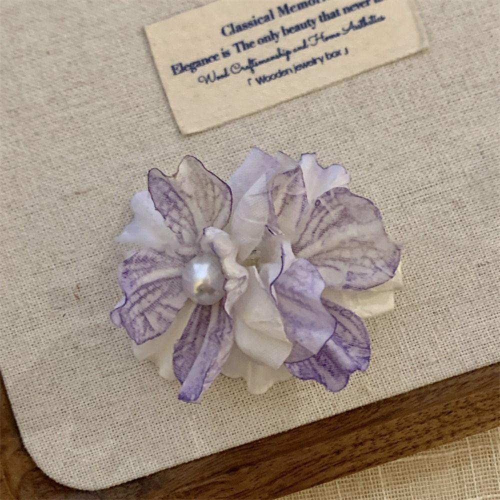 

Ретро-градиентная цветная заколка для волос, весна-лето, заколка для боковой челки, имитирующая цветок пиона, заколка для волос с когтями фиолетовый