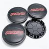 4 piezas/Set 75 mm / Clips 65 mm Emblema Insignia Logo Rays Tapacubos Centrales de Rueda de Coche Tapa de Cubo de Rueda Tapa de Cubo de Llanta Reemplazo Accesorios para Coche