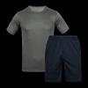 NHZHIW Men's Quick-Dry Training T-Shirt and Shorts Set