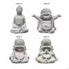 Buddha Statue Sculpture Antique Tea Pet Ornament Sitting for Desktop Hotel