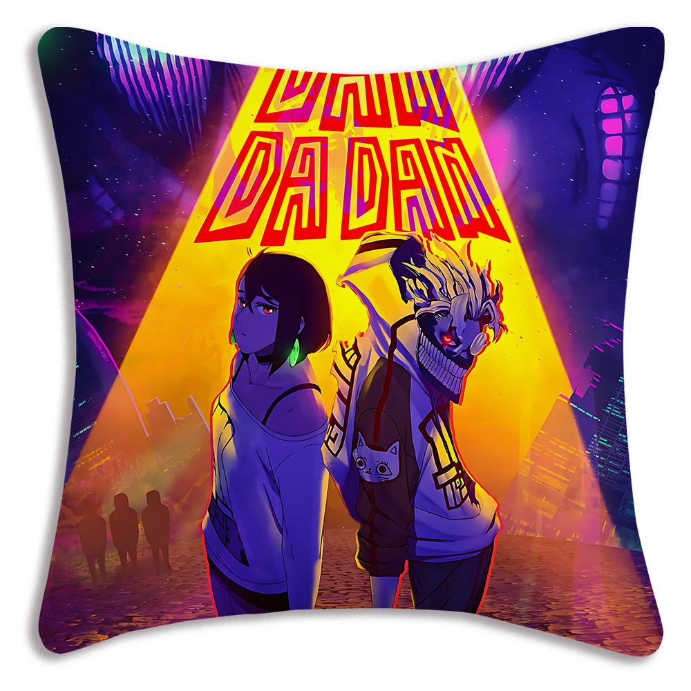 Comic cartoon D-Dandadans Pillow Covers Cartoon Sofa Decorative Home Double-sided Printing Short Plush Cute Cushion Cover