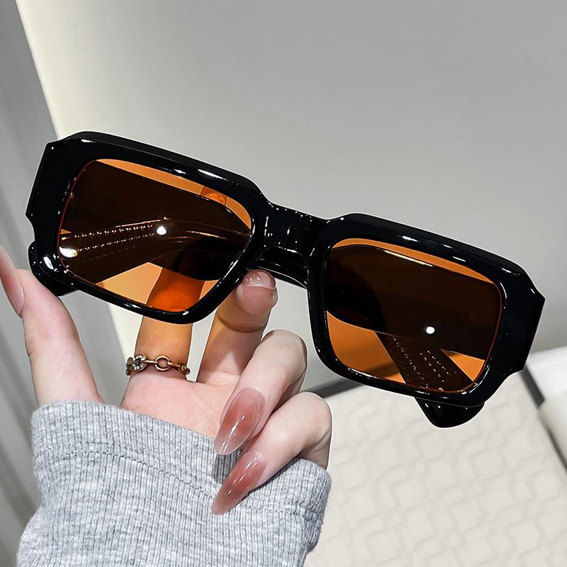 Trend Vintage Rectangle Sunglasses Men Women High End Large Frame Square Sun Glasses Fashion Brand Designer Shades Uv400