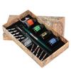 Dip Pen Kit 24x13.5x4.3cm Flat Round Nibs with Ink Holder for Writing Drawing Calligraphy(SP249035 Blackish Green ( Rod