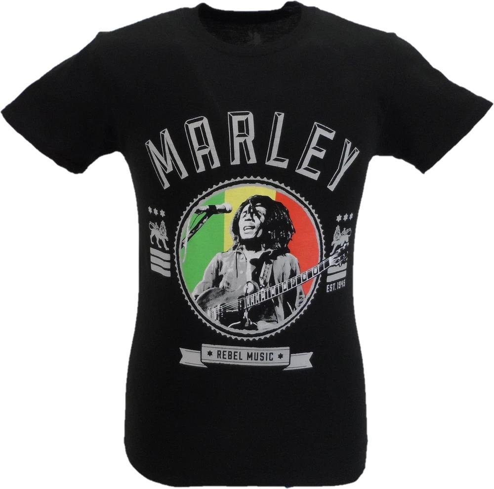 Unisexs Official Licensed Bob Marley Black Rebel Music Seal T Shirt S