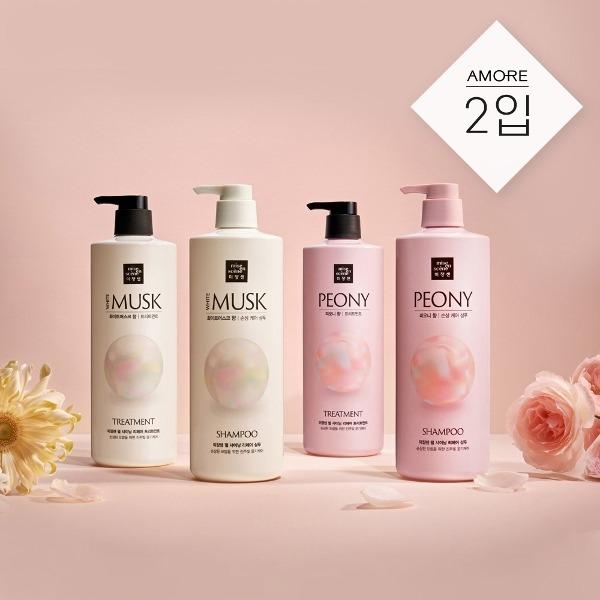 mise en scène Pearl Shining Perfume Shampoo Treatment 1000ml x 2_14076172_588827 07 White Musk Shampoo 1 pack + Treatment 1 pack