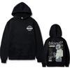 European Size Oversized Hoodie with Gold Rap Pattern