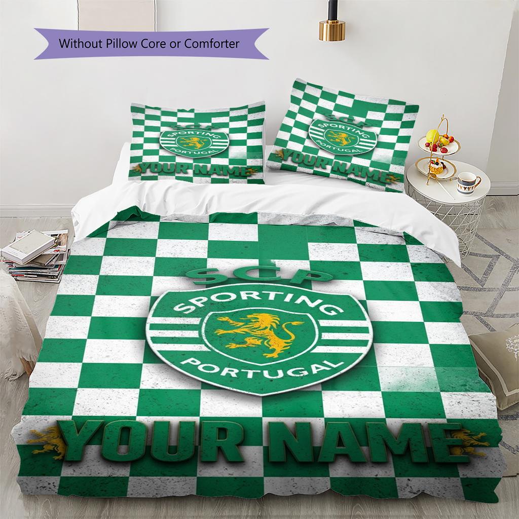 Name Custom Sporting CP Pattern Bedding Set Quilt Cover Pillowcase Home Decor Gift (1 * duvet cover + 2 * pillowcase, without core)