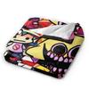 FNF Bad Time Trio Friday Night Funkin Flannel Blanket  Soft Warm Throw Blanket for Home Decor Picnic Bedspread Sofa Bed Cover