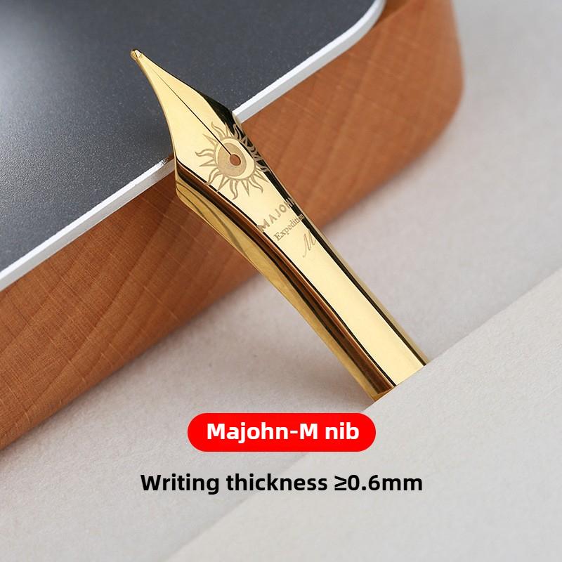 

Роскошная прозрачная поршневая перьевая ручка MAJOHN P140 - Перо Bock №8 F/M, Большой объем чернил, Элегантная акриловая ручка, Подарок F (0.5mm)