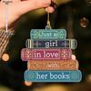 2D Acrylic 'Just A Girl in Love with Her Books', Automotive Interior Decoration, Party Living Room Bookshelf Entryway Home