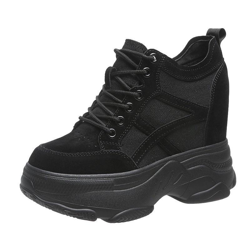 Damen Trendige Dicksohlige Höhenvergrößernde Sneaker - 2025 Frühjahr/Herbst Kollektion