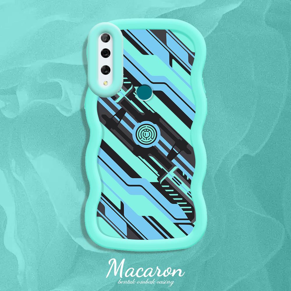 

Окрашенный узор Big Wave Edge Мягкий силиконовый материал Macaron чехол для телефона противоударный защитный резиновый чехол для iPhone Huawei Honor Infinix Tecno Tecno Pova 6 Neo синий