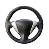 Hand-Stitched Black Leather Car Steering Wheel Cover For Nissan Tiida Sylphy Sentra Versa Note 2014