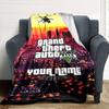 Grand Theft Auto Personalizza il Tuo Nome Coperta Regalo Coperta Personalizzabile Ultra-Morbida Adatta per Soggiorno Soggiorno Sedia da Ufficio Divano