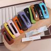 Candy Color Square Leather Hair Clip Geometry Side Clip Fashion Girl Hairpin  Girls