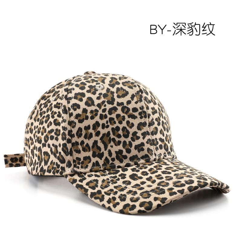 

Hat Spring and Autumn Fashion Leopard Print Solid Color Baseball Cap Outdoor Sports Leisure Shade Trend Cap