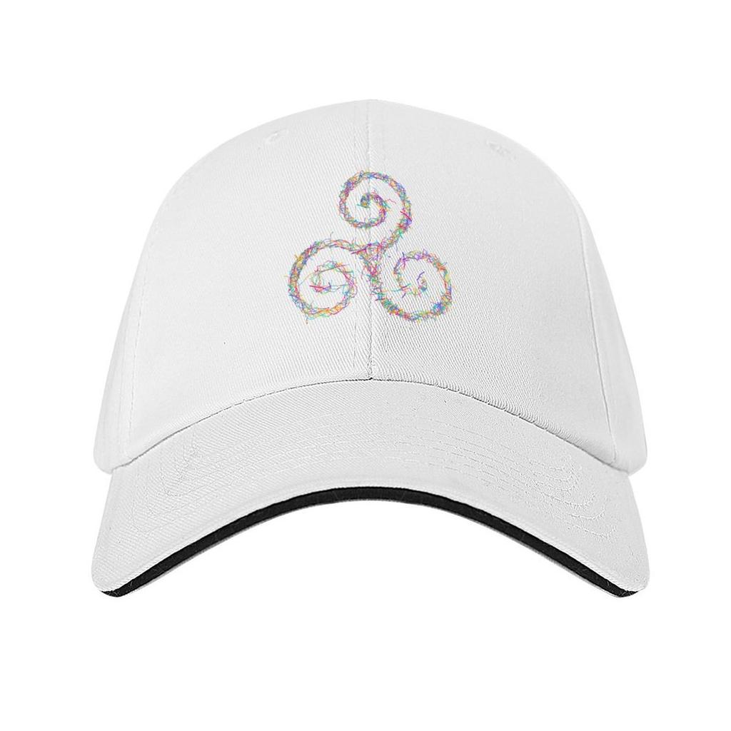 Triskelion Design Symbol  The Mental Physical and Spiritual In Continual Transformation Baseball Cap Black Hats Man Womens