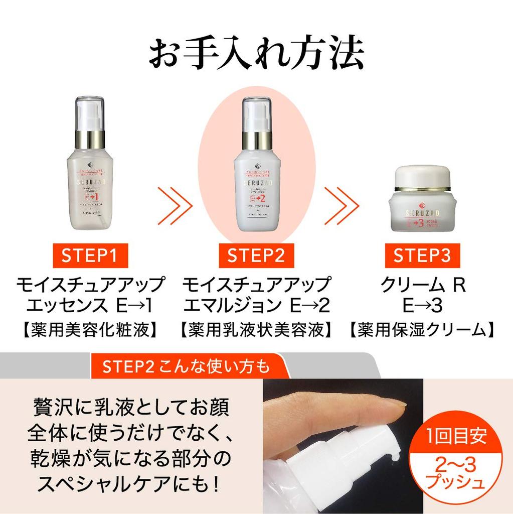 Emulsion Serum Moisture Up Emulsion 55mL Serum Aging Care E-2 (Emulsion Quasi-drug Milk) [Selzard US]
