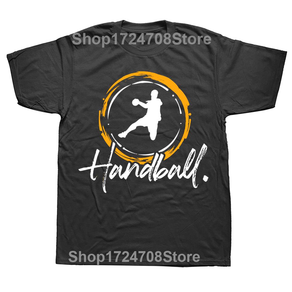 Lustige Handballspieler Grafik T-Shirts T-Shirt Herren Damenmode Lässig Übergroß 100% Baumwolle Athlet Sport T-Shirt