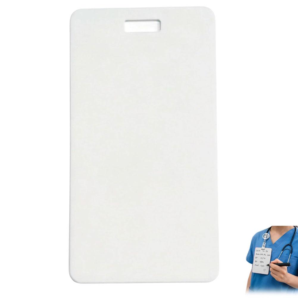 Dry Erase Note Badge Reusable Nurse ID Badge Holder Wipeable Writing Card for Hospital Work