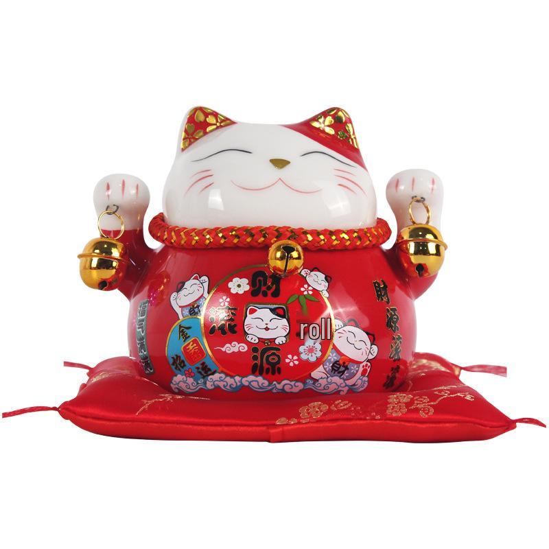 Lucky Cat Ceramic Ornaments - Cute Cartoon Decorations & Creative Gifts