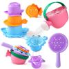 Colorful Kids Water Play Toy Set With Animal Cups Watering Can And Scoops Swimming Pool Beach Toy For Pool Bath Time Fun