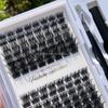 DIY Home Lash Extension Kit Synthetic Hair Handmade Lash Clusters Bond Sealant Cluster Segment Lashes Wispy False Eyelash