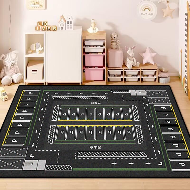 Cartoon Transportation Carpet Living Room Large Area Rug Bedroom Easy To Store Children Game Room Carpets Soft Play Floor Mats