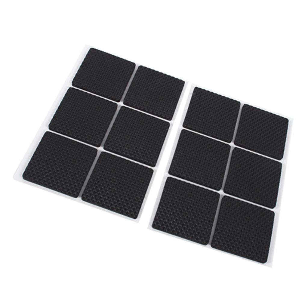 Rubber Feet 12 Pack Black Non Slip Self Adhesive Furniture Sofa Table Chair Rubber Feet