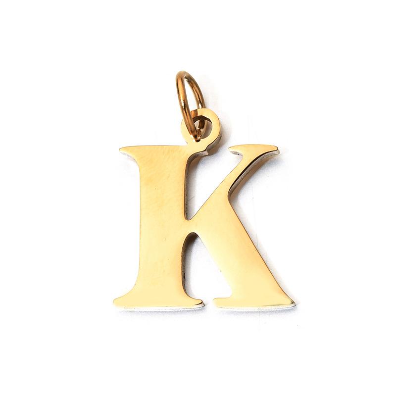 DIY 26-Letter Clavicle Chain Pendant: Personalized Stainless Steel Jewelry with a European and American Design Touch