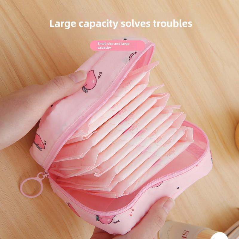 Large Capacity Cartoon Sanitary Napkin Storage Bag for Students