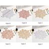 6pcs Hollow Table Mat Heat Resistant Insulation Pad Table Decoration Snowflake Placemat  Restaurant