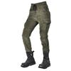Womens Corduroy Motorcycle Riding Pants With Kevlar Reinforcement Extended Silicone Grip