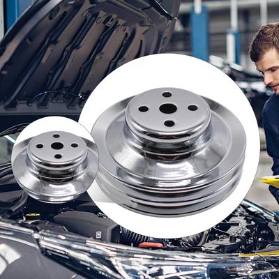 Water Pump Pulley Replaces Metal High Performance Repair Parts Assembly 2 Groove Engine for