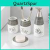 Deluxe Ceramic Bathroom 4piece Set With Floral Design For Gift Giving And Home Use