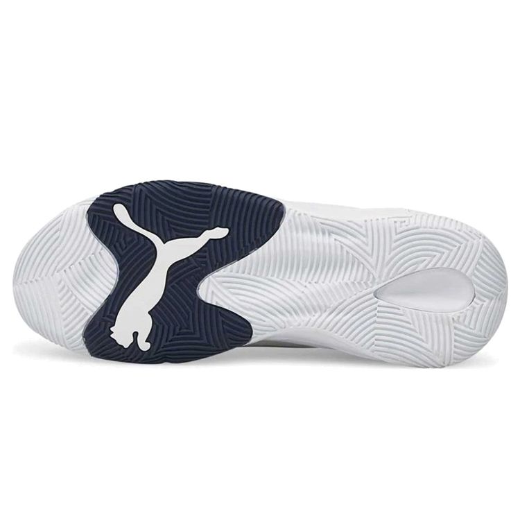 Puma Ανδρικά Μπασκετικά Παπούτσια Rebound Future Evo Cushioning Αντιολισθητικά Μεσάρια Unisex sneaker Γκρι Μπλε 374899-03