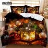 Merry Christmas Duvet Cover Santa Claus Snowman Red Bedding Set Happy New Year Xmas Festival Gifts For Women Men Children Decor