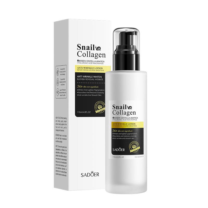 Snail Lotion 115ml SADOER Collagen Anti-Wrinkle Moisturizing Water Milk 115ML