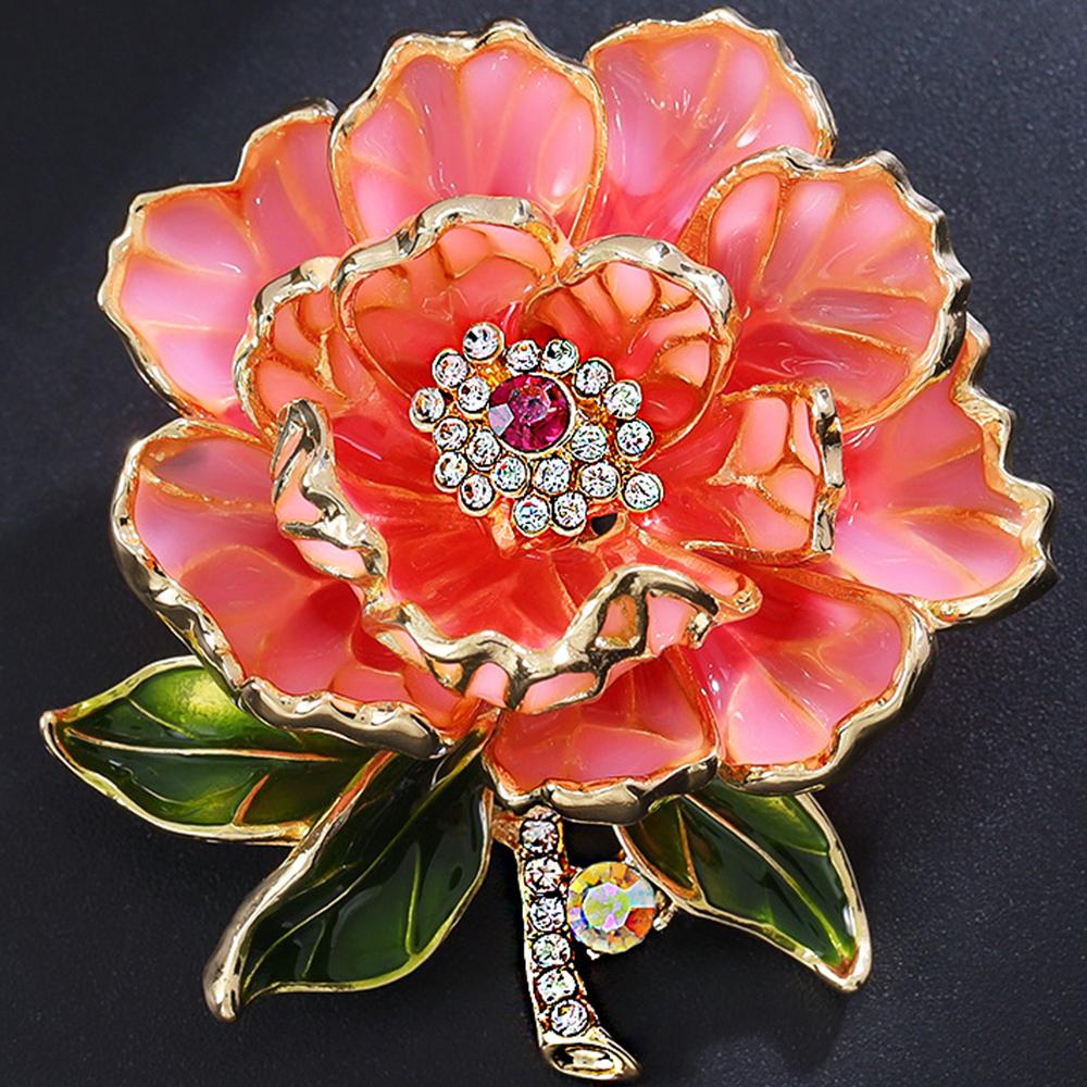 

Fashion Crystal Flower Brooch Pin Rhinestone Brooches Party Lapel Jewelry Gifts