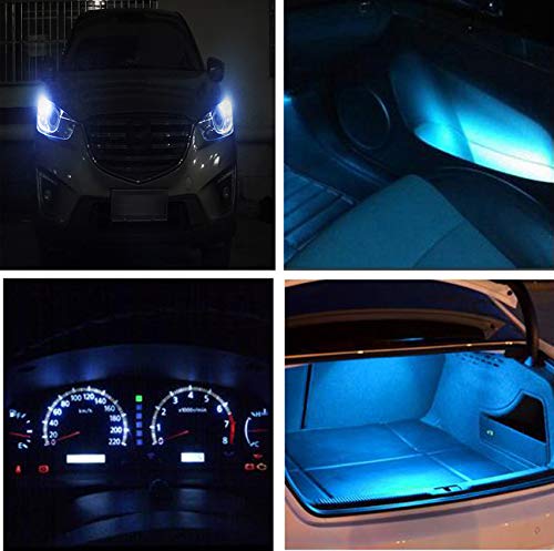 HooMooT10LED Blue Explosive Light 2 Pieces High Grade Model Gentle and Bright Light Diffusion Type 3030LED Element 100000 Hours Lifespan 12V LED