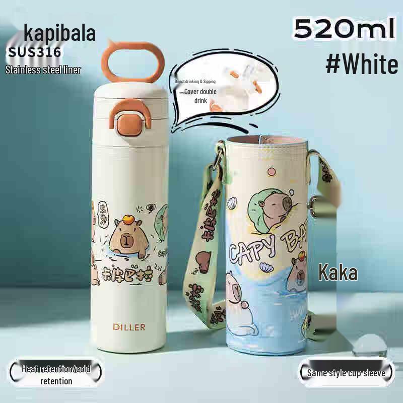 Dileber Capybara Insulated Water Bottle
