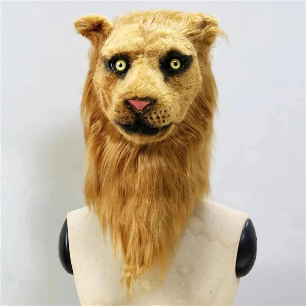 Luminous Lion Mask with Movable Mouth
