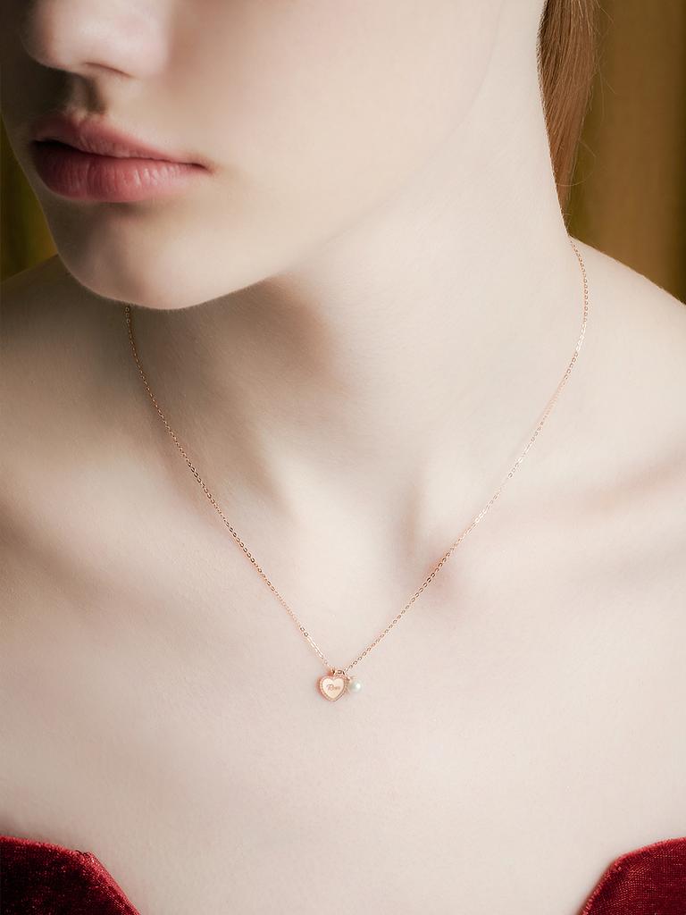 Rosemont 14K Freshwater Pearl Heart Charm Necklace Ra24D24S