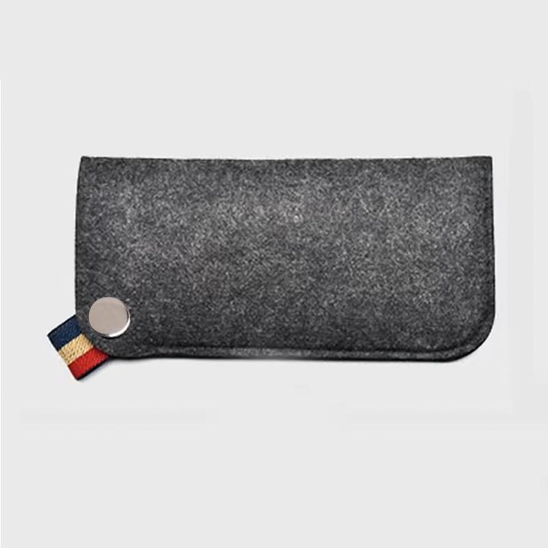 Wool Felt Portable Bag for Reading glasses Student Sun Glasses Pouch Outdoor Portable Sunglasses Bag for Eyeglasses ID card bag