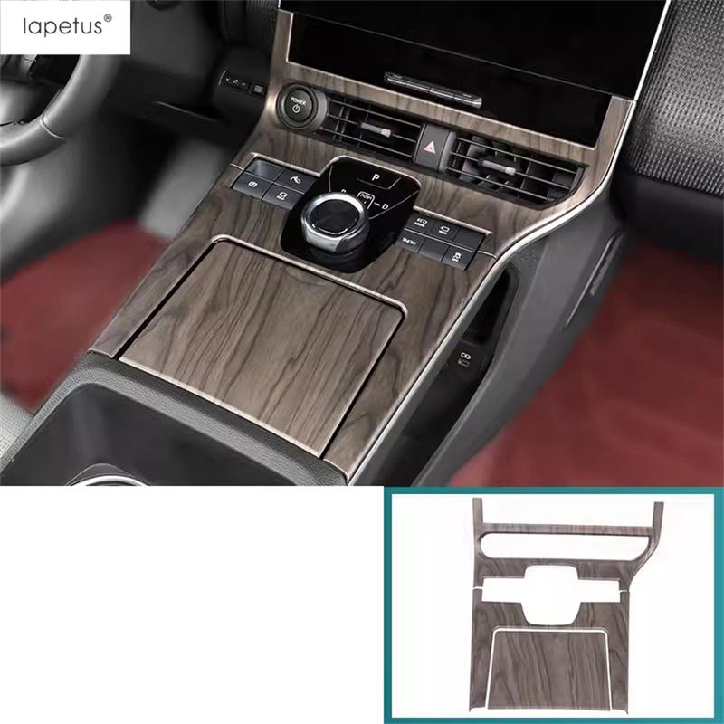 Toyota BZ4X EA10 İçin - 2025 ABS Ahşap Desenli Araç Orta Konsol Vites Kolu Paneli Kapak Trim Çıkartma İç Aksesuarlar