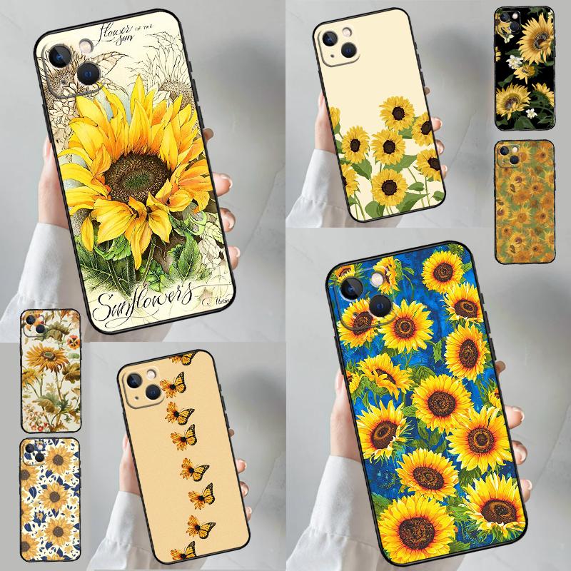Vintage Sunflowers For Huawei Nova 12s 12i 11i 8i Y73 Y72 Y61 Y91 Y90 Y70 Y60 9 10 SE P30 P40 Lite P60 Pro Case