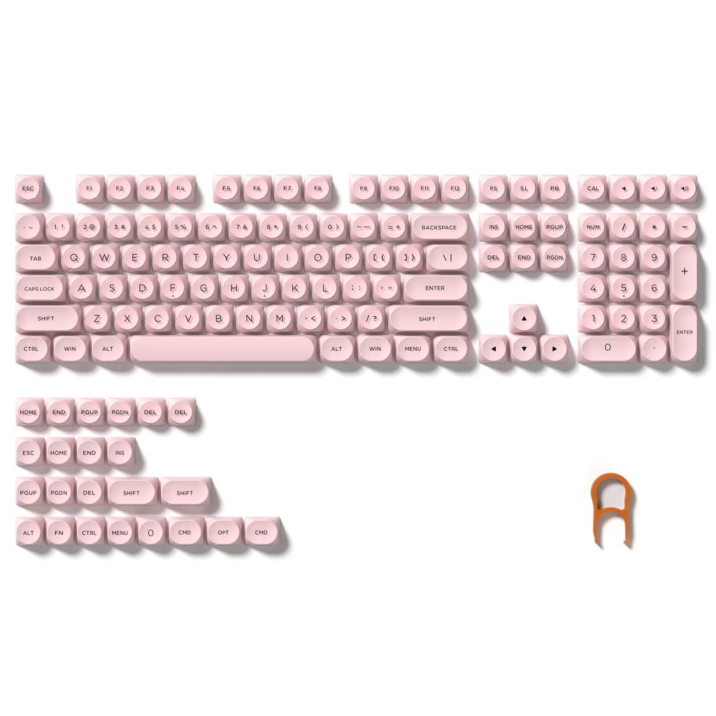 130 Keys Pink Liquid Foundation Keycap HOA Profile PBT Double Shot Keycap For Mx Switch Mechanical Keyboard ISO Enter Key Caps